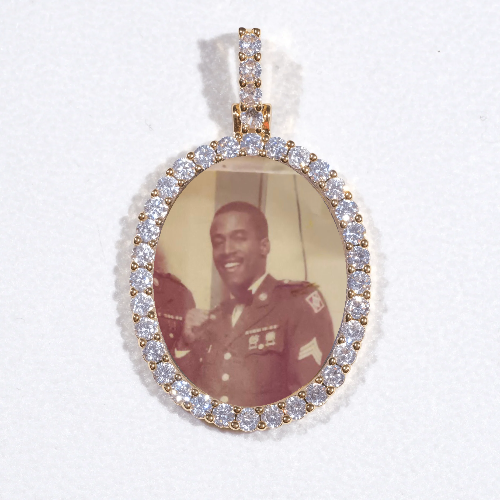 3D Oval Custom Picture Pendant