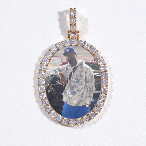 3D Oval Custom Picture Pendant
