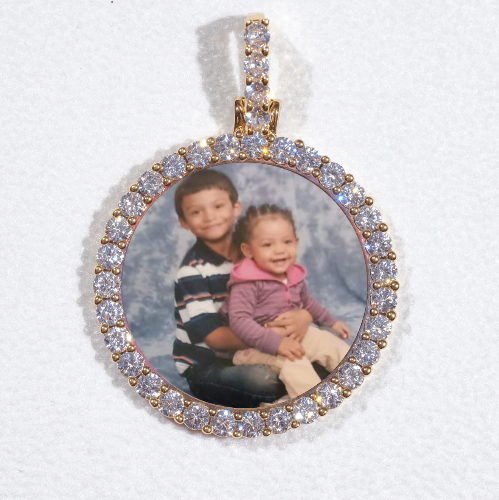 3D CIRCLE CUSTOM PICTURE PENDANT SMALL SIZE