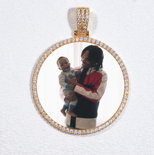 MEDIUM 3D CIRCLE CUSTOM PICTURE PENDANT