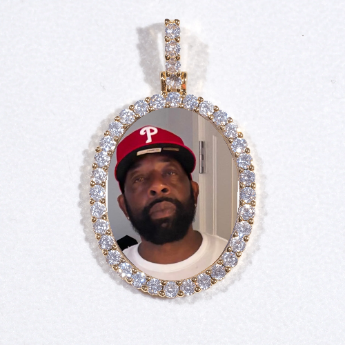 3D Oval Custom Picture Pendant