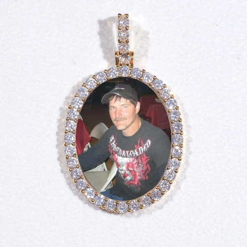 3D Oval Custom Picture Pendant