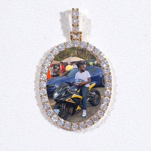 3D Oval Custom Picture Pendant