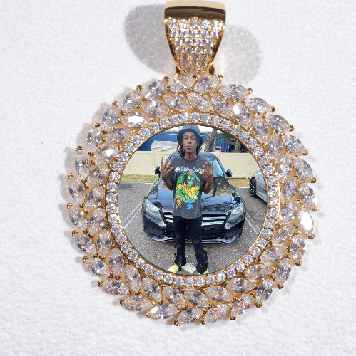 Large 3D Wheat Ear Custom Picture Pendant