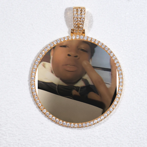 MEDIUM 3D CIRCLE CUSTOM PICTURE PENDANT