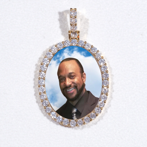 3D Oval Custom Picture Pendant