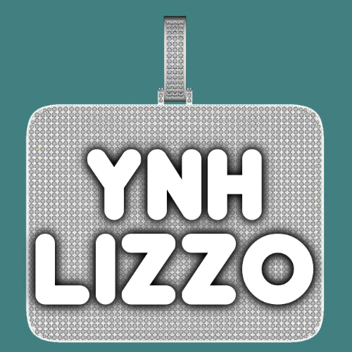 CUSTOM LETTER NECKLACE 3D BIG SQUARE