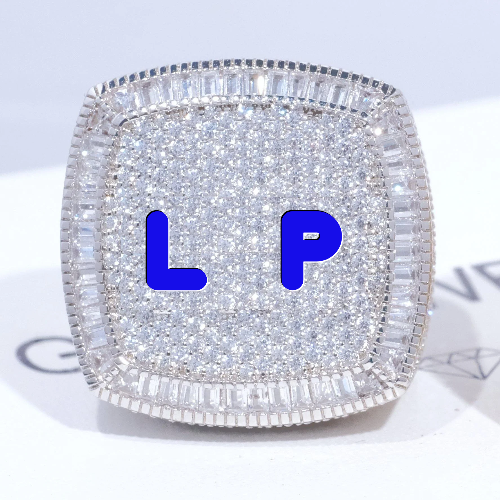 CUSTOM LETTER 3D ICED RING