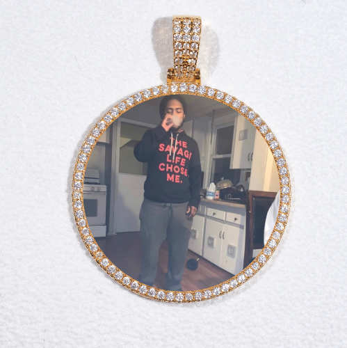 MEDIUM 3D CIRCLE CUSTOM PICTURE PENDANT