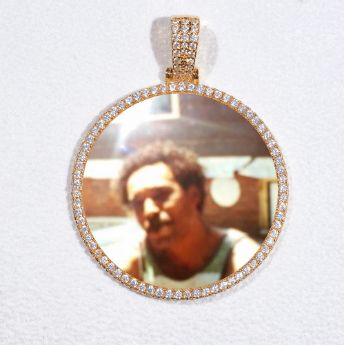 MEDIUM 3D CIRCLE CUSTOM PICTURE PENDANT