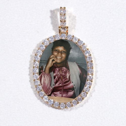 3D Oval Custom Picture Pendant