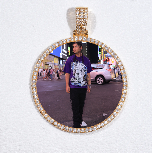 MEDIUM 3D CIRCLE CUSTOM PICTURE PENDANT
