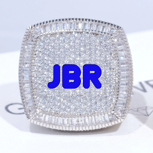 CUSTOM LETTER 3D ICED RING