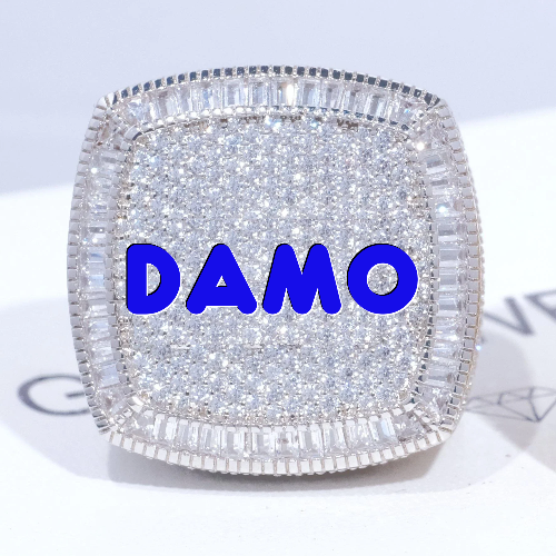 CUSTOM LETTER 3D ICED RING