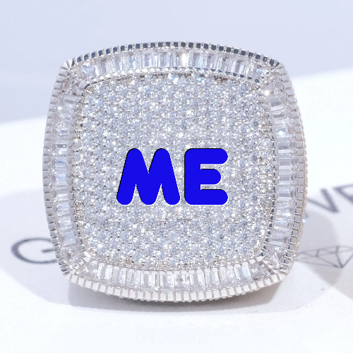 CUSTOM LETTER 3D ICED RING
