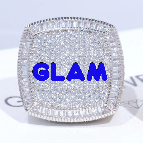 CUSTOM LETTER 3D ICED RING