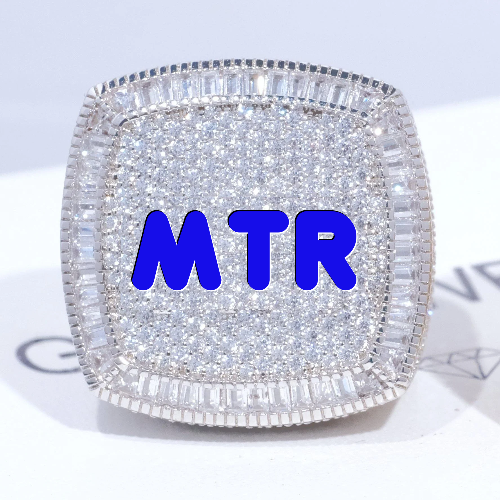 CUSTOM LETTER 3D ICED RING