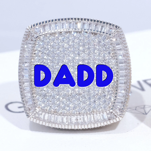 CUSTOM LETTER 3D ICED RING