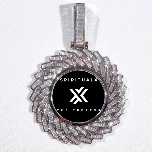 Large 3D Baguette Custom Picture Pendant