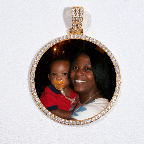 MEDIUM 3D CIRCLE CUSTOM PICTURE PENDANT