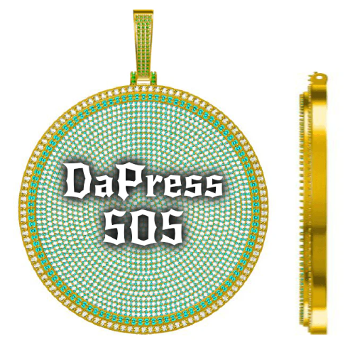 CUSTOM LETTER NECKLACE 3D BIG DISC