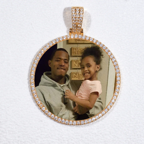 MEDIUM 3D CIRCLE CUSTOM PICTURE PENDANT