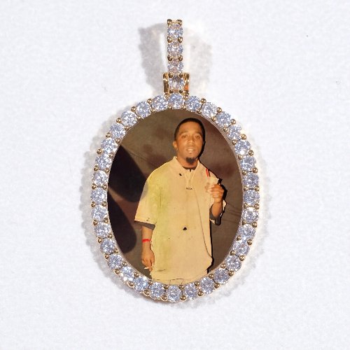 3D Oval Custom Picture Pendant