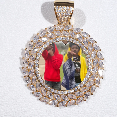 Large 3D Wheat Ear Custom Picture Pendant
