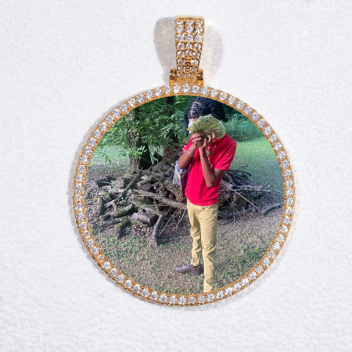MEDIUM 3D CIRCLE CUSTOM PICTURE PENDANT