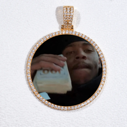MEDIUM 3D CIRCLE CUSTOM PICTURE PENDANT