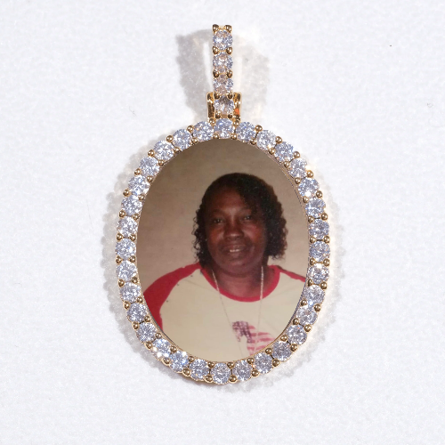 3D Oval Custom Picture Pendant