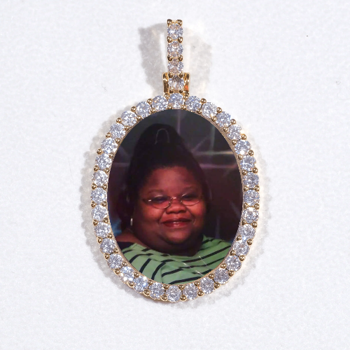 3D Oval Custom Picture Pendant