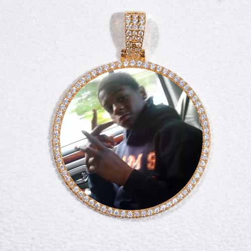 MEDIUM 3D CIRCLE CUSTOM PICTURE PENDANT