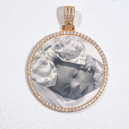 MEDIUM 3D CIRCLE CUSTOM PICTURE PENDANT