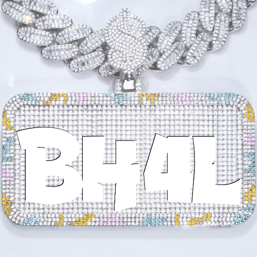 CUSTOM LETTER NECKLACE 3D COLORFUL SQUARE