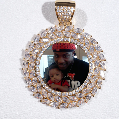 Large 3D Wheat Ear Custom Picture Pendant