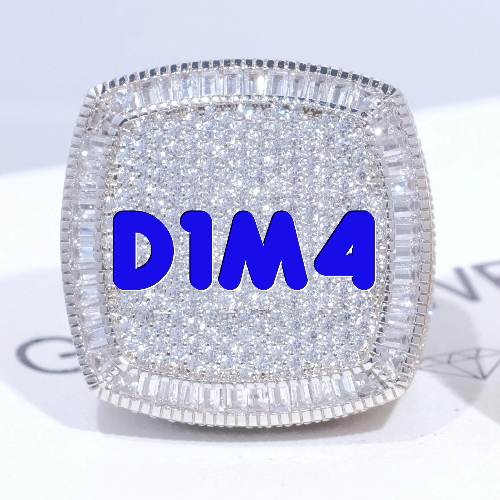CUSTOM LETTER 3D ICED RING