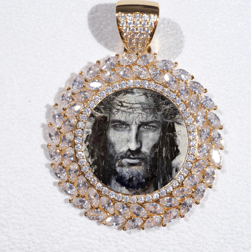 Large 3D Wheat Ear Custom Picture Pendant