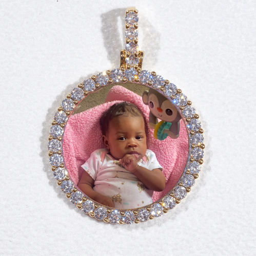 3D CIRCLE CUSTOM PICTURE PENDANT SMALL SIZE