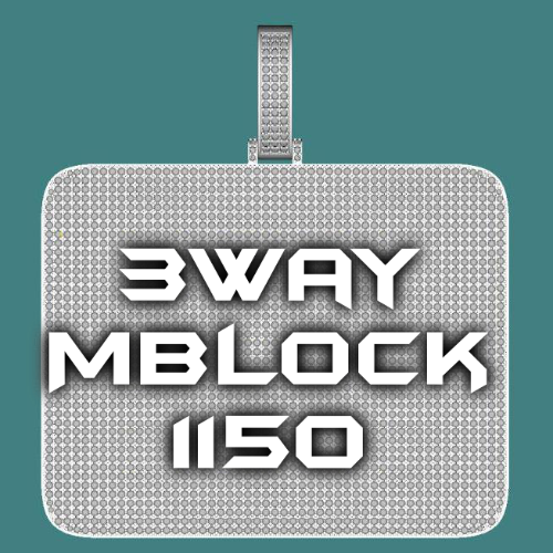 CUSTOM LETTER NECKLACE 3D BIG SQUARE