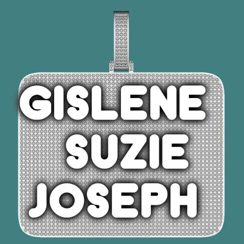 CUSTOM LETTER NECKLACE 3D BIG SQUARE