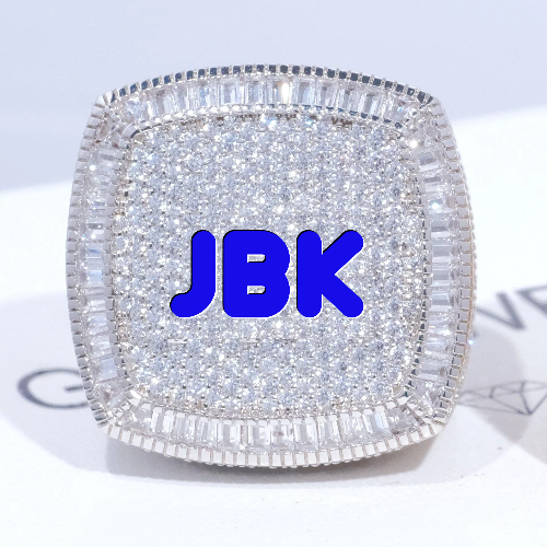 CUSTOM LETTER 3D ICED RING
