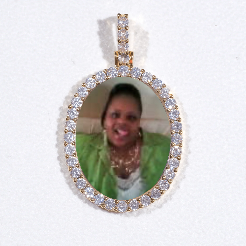 3D Oval Custom Picture Pendant