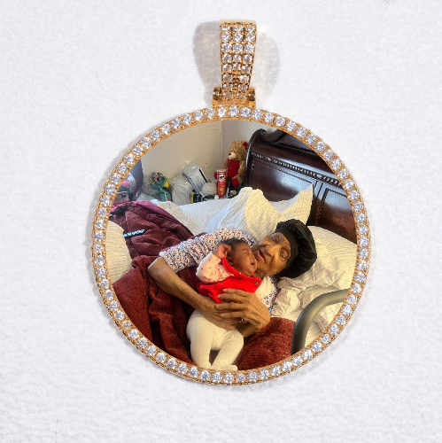 MEDIUM 3D CIRCLE CUSTOM PICTURE PENDANT