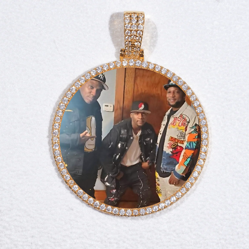 MEDIUM 3D CIRCLE CUSTOM PICTURE PENDANT