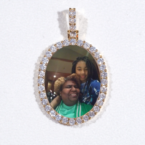 3D Oval Custom Picture Pendant