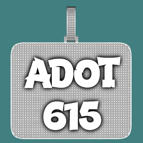 CUSTOM LETTER NECKLACE 3D BIG SQUARE