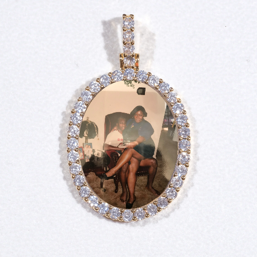 3D Oval Custom Picture Pendant