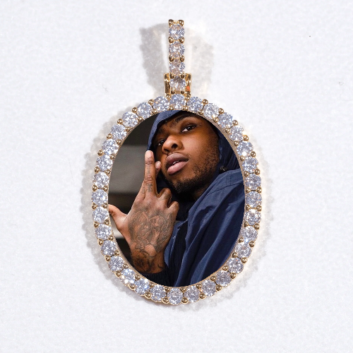 3D Oval Custom Picture Pendant