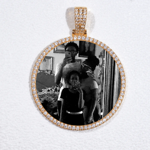 MEDIUM 3D CIRCLE CUSTOM PICTURE PENDANT